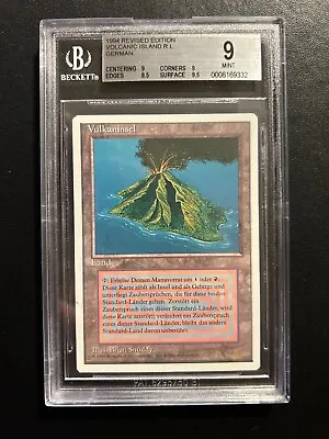 Volcanic Island | MTG Magic Revised German |BGS Beckett Graded 9+ (9|9|8.5|9.5) • $899.10