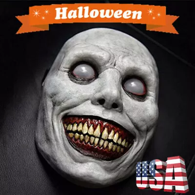 $13.99 • Buy NEW Creepy Halloween Mask Smiling Demon Horror Cosplay Costume Latex Party Prop
