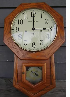 Nice Hamilton Headmaster #672228 Regulator 8 Day Westminster Chime Wall Clock • $135