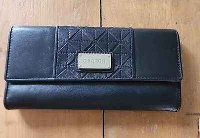 Oroton Black Leather Purse Wallet • $47.95