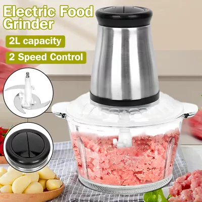 2L Electric Meat Grinder Blender Food Vegetable Processor Chopper Mincer Home AU • $34.67