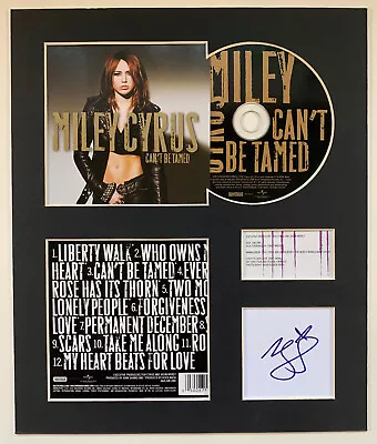 MILEY CYRUS - Signed Autographed - CAN'T BE TAMED - Album Display • $37.90