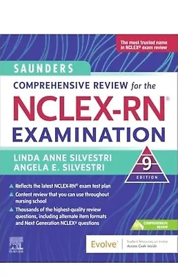 $40 • Buy Saunders Comprehensive Review For The NCLEX-RN® Examination 9th Edition