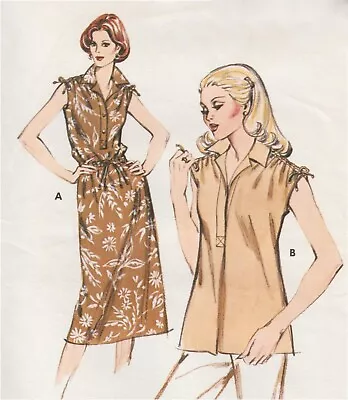 Women's Retro Dress & Top Kwik Sew Sewing Pattern 884 UNCUT Sizes 6-10 • $12