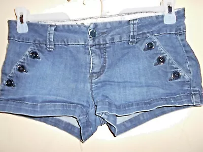 Freestyle Womens Juniors Size 7 Booty Shorts Cuffed Button Fly & Pockets. • $18.88