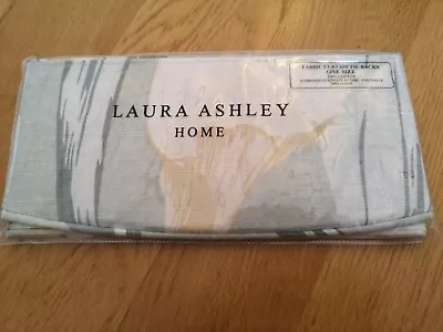 Laura Ashley Lilium Grey Green Curtain Tie Backs Pair NEW RRP £15 • £7.50