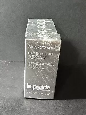 5 X La Prairie Skin Caviar Luxe Eye Cream TRAVEL SIZE: 0.10 Oz/ 3 Ml NEW FRESH  • $74.99