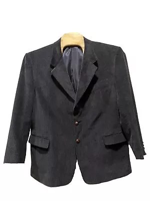 Adolfo Men’s Blazer 48 R Navy Corduroy 3 Button • $24.95