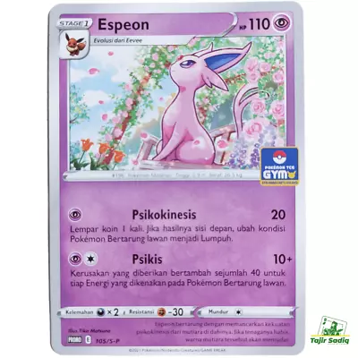 Espeon Promo 105/S-P Gym Stamp Pokemon Indonesia • $9.50