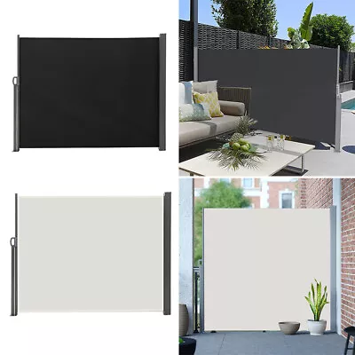 Garden Retractable Terrace Privacy Screen Sunshade Side Awning Outdoor Blind • £85.95