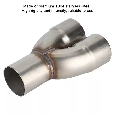 Exhaust Pipe Universal Stainless Steel Y Exhaust Pipe Adapter 2.5 '' OD To 2.5 • $60.40