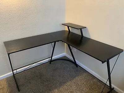 L Shaped Gaming Desk Black • $50