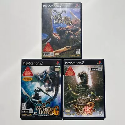 PS2 Monster Hunter 1 2 DOSG Lot 3 Games Capcom Japan Sony PlayStation2 Lot 3 • $33.90