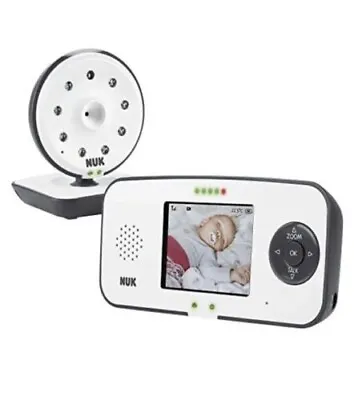 NUK Video Baby Monitor With Camera LCD Screen Night Vision & Temp Control 550VD • £39.99