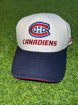 NHL Montreal Canadiens Reebok Adult Adjustable Fit Cap Hat White • $22