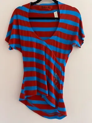 Ladies Miss Sixty Low Scoop Neck Fitted Top Size L • $12.45