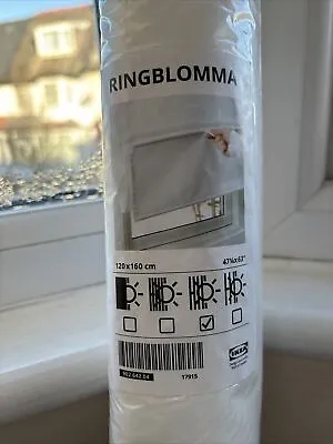 IKEA RINGBLOMMA Traditional Roman Blind White  1x 120x160 Cm • £25