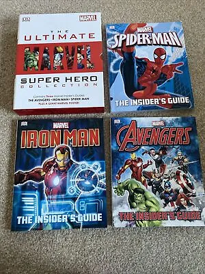 DK The Ultimate Marvel Super Hero Collection 3 Insider's Guides & Giant Poster • £6.50