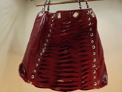 NICOLE LEE USA Studded Inferno Red Bag Boho Goth Hobo Eccentric Funky Unique • $12