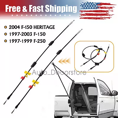 Rear Door Upper Side Door Latch Release Cable For 97-04 Ford F150 F250 2Pcs • $16.14