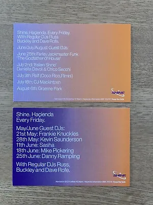 HACIENDA ‘SHINE’ Series Of 2 Flyers Original • £9