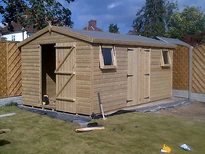 £2690 • Buy Summer House Wooden Garden Timber Shed Tanalised Ultimate 19mm 20x10'