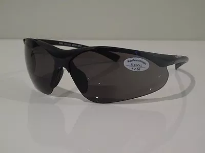 SAFE-T-MAGS  Bifocal Smoke Safety Glasses UV100 Workwear  +2.00 • $20.95