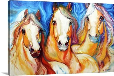 Spirits Three Equine Art Canvas Wall Art Print Horse Home Decor • $49.99