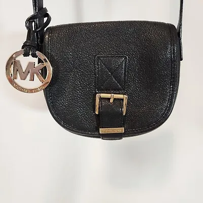 Michael Kors Black Leather Crossbody Shoulder Bag Purse • $33