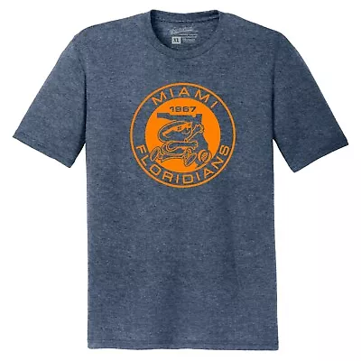 Miami Floridians 1967 ABA Logo Basketball TRI-BLEND Tee Shirt • $22