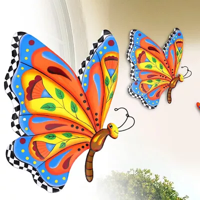 Large Metal Butterflies Garden Ornament Butterfly Wall Art Decor Outdoor Decor • £8.59