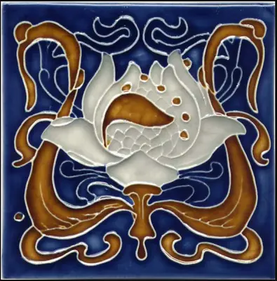 Majolica Tile 6 X6  Art Noveau/Arts & Crafts - Porteous V30 • $25