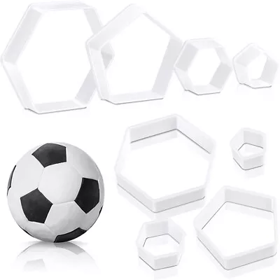 £5.18 • Buy Football Pattern Cookie Football Cake Fondant Hexagon Cutter For Kitchen DI C2C1