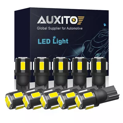 10x AUXITO T10 Wedge LED Interior License Plate Light Dome Bulb 192 168 194 2825 • $8.99