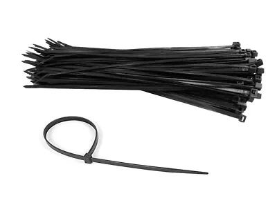 Black Cable Ties 300mm X 3.6mm Discount Multi Pack Zip Ties Nylon Tie Wraps • £2.79