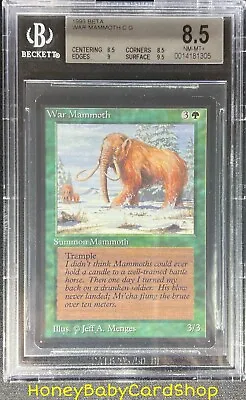 MTG Limited Edition Beta 1993 War Mammoth BGS 8.5Q++ (Baby Quad++) NM/MT+ 93/94 • $39.99