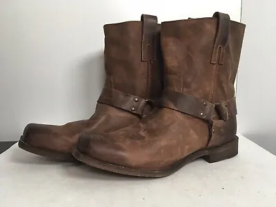 Frye Leather Chelsea Harness Moto Boots 10 D • $143.99