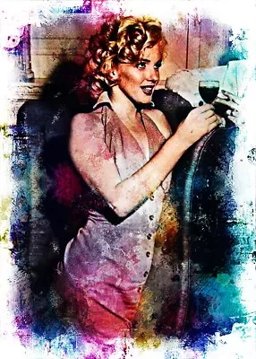 Marilyn Monroe Actress Model Celebrity 4/5 ACEO Fine Art Print By:Q Pose Wine • $9.99