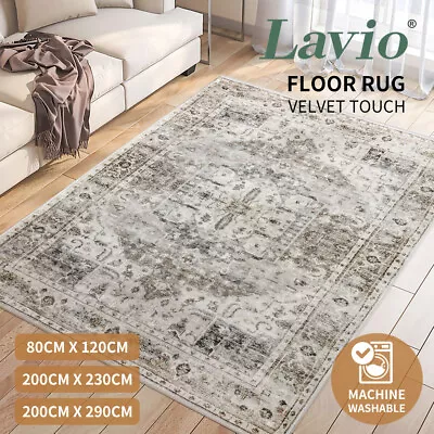 Large Floor Rug Non Slip Bedroom Living Room Area Rugs Floor Mat Carpet Modern • £18.99