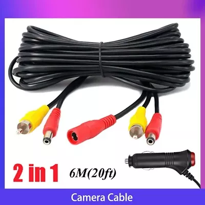 $14.39 • Buy Wire 6M RCA Video Connector Cable For Car Reverse Rear View Parking Dash Camera