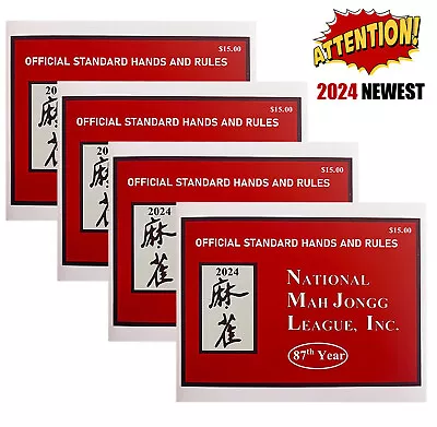 🔥NEWEST 2024 MahJong Card - National League Mah Jongg L Size Rule Card 1/4 PACK • $16.99