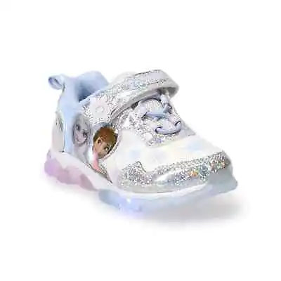 New Disney's Frozen Anna And Elsa Toddler Girls' Light-Up Shoes 6 7 8 9 10 11 12 • $29.95