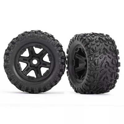 Traxxas Tires & Wheels (Talon Tires Black Wheels) 17mm TSM Rated Sledge/E-Revo • $39.95