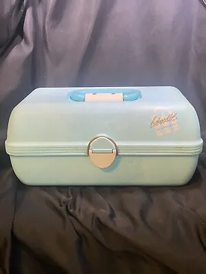 $27.99 • Buy Vintage 1980s Caboodles Of California Blue Marble Makeup Case 
