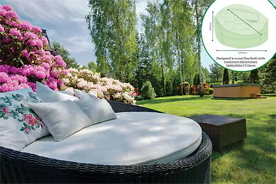 Garden Outdoor Water Resistant Green Day Bed Lounger Sofa Chair Cover Protector  • £14.99