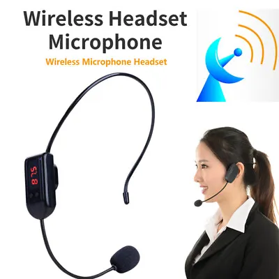 £8.08 • Buy FM Wireless Microphone Headset Megaphone Radio Mic For Loudspeaker 87.0 M ZK