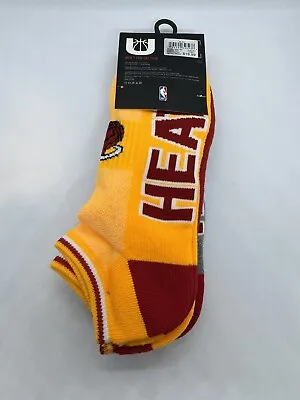NBA Men's Miami Heat 3 PAIR Low Cut Sock 6-12 Officially Licensed Apparel  NWT • $14.99
