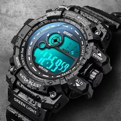 Men’s LED G-Shock Style Military Tactical Waterproof Sports Watch • £19.99