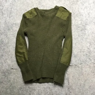 British Military Commando Sweater Mens 94cm ~XL Green Pullover Army Olive Heavy • $29.95