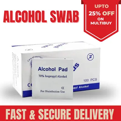 £14.99 • Buy Fast Aid Alcohol Wipes 70% IPA Pre-Injection Swabs Piercing Tattoo Medical Nail